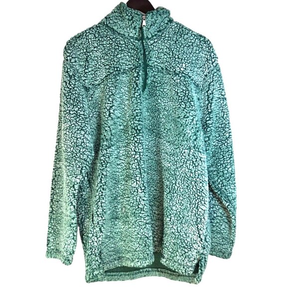 Boxercraft Frosty Hunter Green 1/4 Zip Sherpa Fall Pullover Sweater Plus Size 2X - Picture 1 of 7